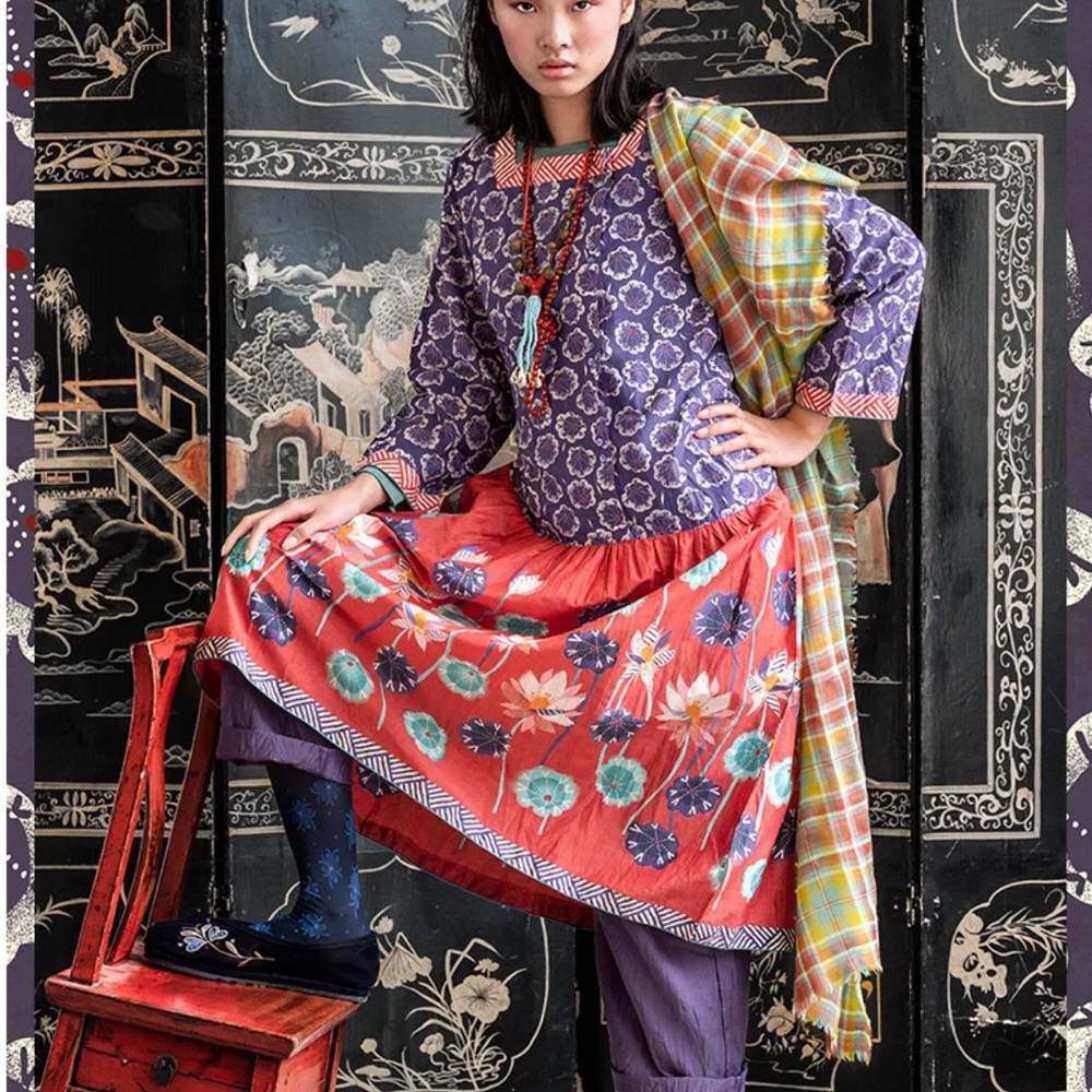 Gudrun Sjoden red Lotus dress